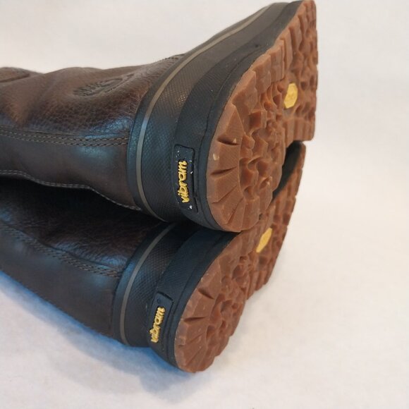 Timberland Brown Leather Boots Mens 8 Earthkeepers Waterproof Climapath Vibram - Picture 3 of 12